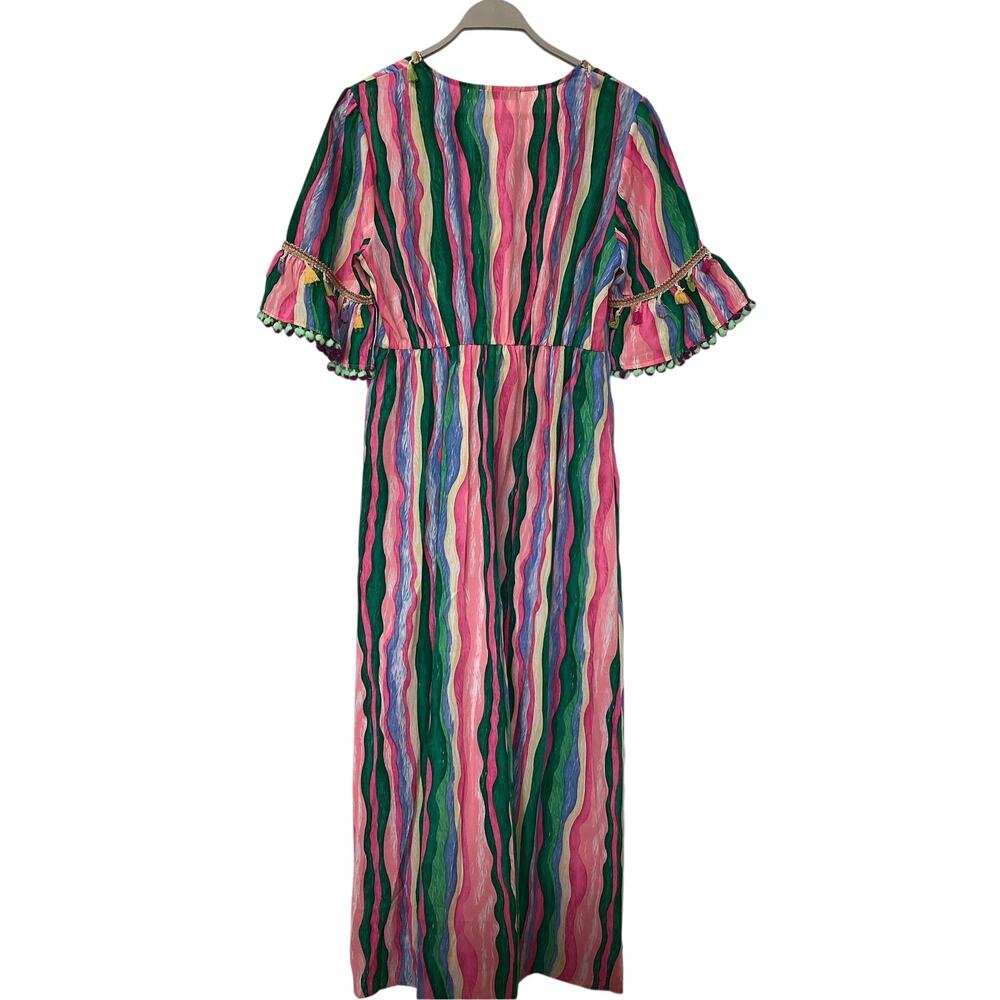 NWT ANANY colorful long maxi dress or beach cover up women's size Lage - Picture 6 of 9